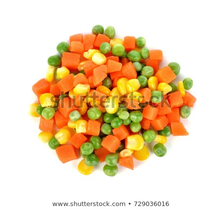 商業照片: Carrot Corn Pea Background