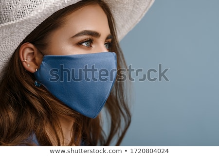 Stok fotoğraf: Beautiful Portrait Of A Model With A Hat