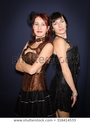 Stock photo: Close Up Shot Of Beautiful Woman In Black And Red Corset