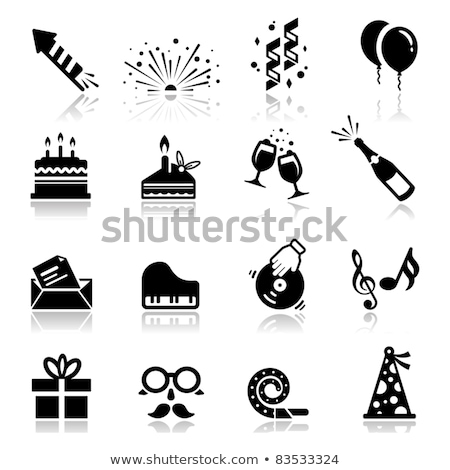 Foto stock: Vector Collection Of Birthday Cake Icons