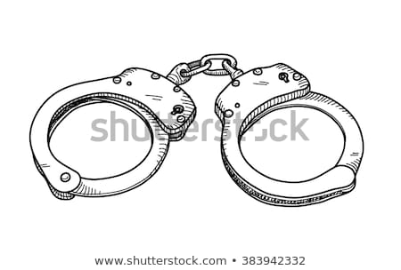 Stockfoto: Handcuffs Sketch Icon
