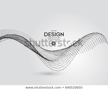 Сток-фото: Abstract Background With Dots Lines Vector Particles Halftone Wavy Line