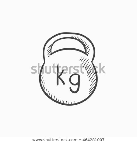 ストックフォト: Kettlebell Sketch Icon