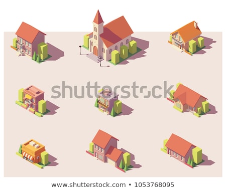 Small Country House Vector Illustration Zdjęcia stock © tele52