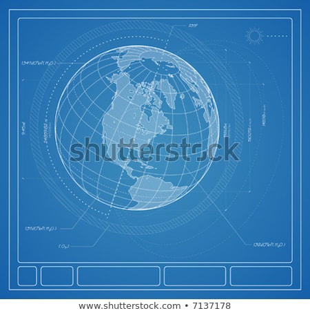 Stock photo: Earth Blueprint