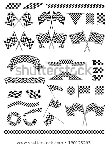 Foto stock: Checkered Flags Set