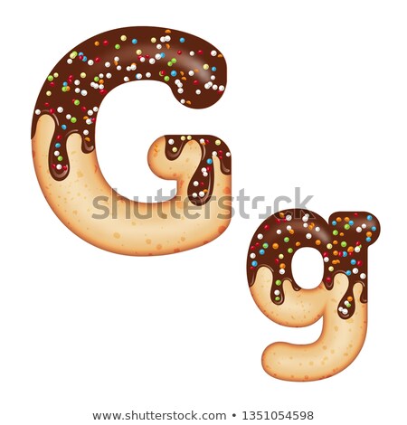 [[stock_photo]]: Tempting Typography Font Design 3d Donut Letter G Glazed With