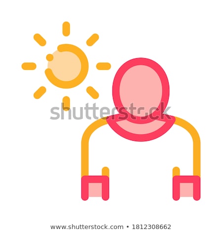 Foto d'archivio: Sun Exposure For Man Icon Vector Outline Illustration