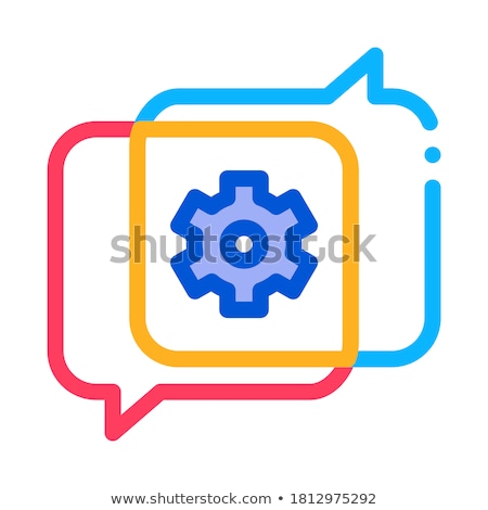 Stok fotoğraf: Gear In Quotation Frame Agile Element Vector Icon