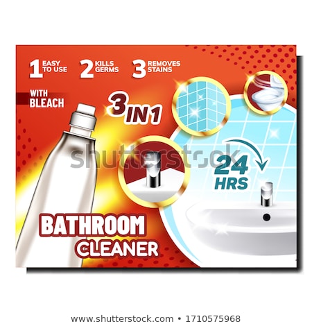 [[stock_photo]]: Bathroom Cleaner Bright Promotional Banner Vector