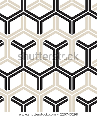 Zdjęcia stock: Vector Seamless Interlacing Lines Pattern Repeating Geometric Background With Hexagonal Lattice