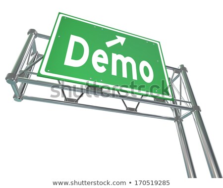 Stock photo: Product Demo Highway Sign