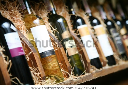 Stock photo: Closeup Of A Wine Rack