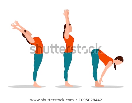Foto stock: Fit And Healthy Woman Stretching Touching Toes