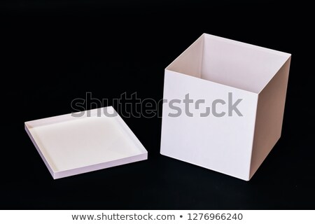 Foto stock: 3d Cube With Photo Over White Background