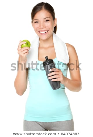 Sporty Woman With A White Towel Stock fotó © Ariwasabi