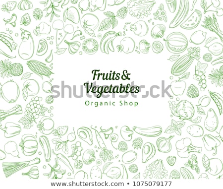 Stock foto: Organic Farm Fresh Labels Illustration