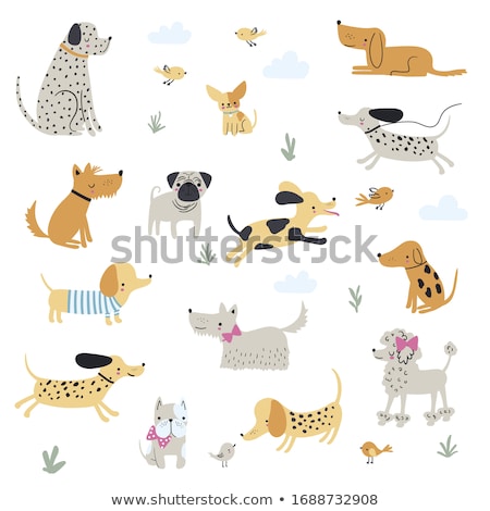 Сток-фото: Vector Illustration Of Funny Dog