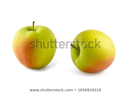 Foto stock: Two Apples Red Delicious And Green Isolated On White Backgroun