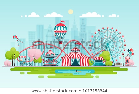 Zdjęcia stock: Vector Icon Tent Of Amusement Park