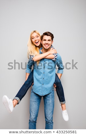 Stock fotó: Loving Couple Laughing And Posing