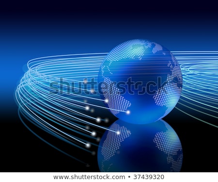 Optical Fibres Around Earth 商業照片 © Anterovium