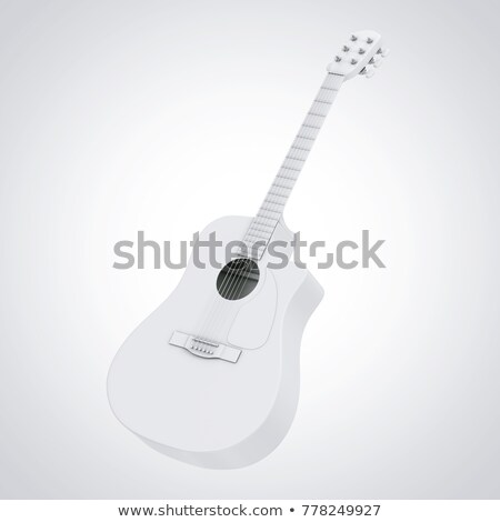 Stok fotoğraf: Isolated 3d Guitarist