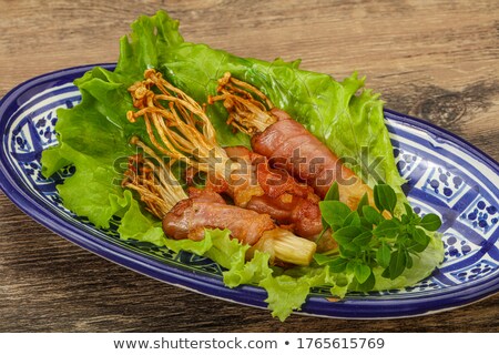Stock photo: Bacon Wrapped Enoki Mushrooms