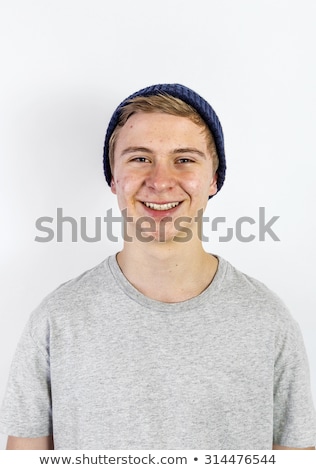 Stockfoto: Portrait Of A Positive Adolescent Boy In Puberty