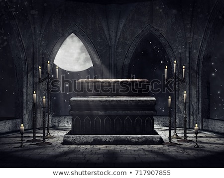 Stock fotó: Vampire In The Coffin