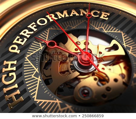 [[stock_photo]]: High Performance On Black Golden Watch Face