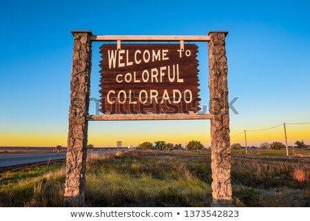 Foto stock: Welcome To Colorful Colorado Sign