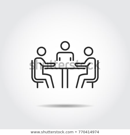 ストックフォト: People In Circle Business Meeting Icon