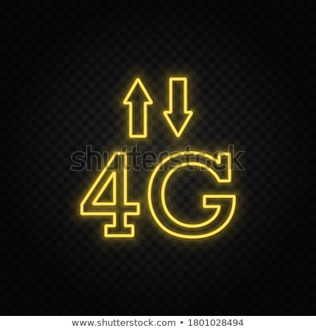 Foto stock: 4g Sign Yellow Vector Icon Design