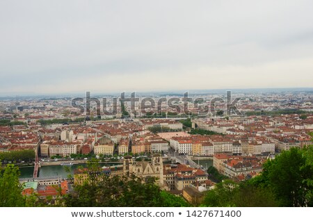 Сток-фото: Panoramic View Of Lyon From The Top Of Notre Dame De Fourviere