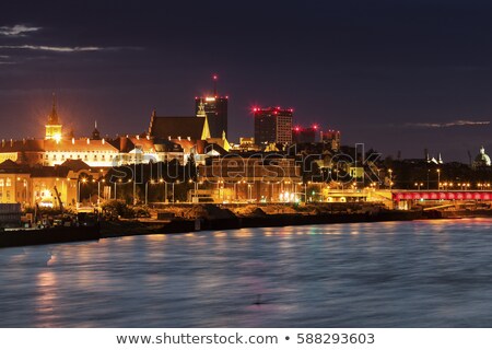 Сток-фото: Old Town Of Warsaw Accross Vistula River