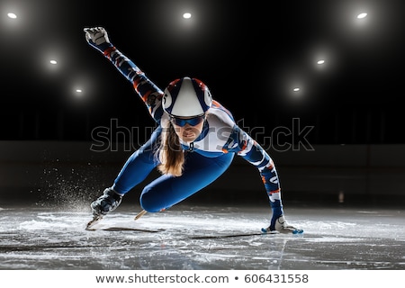Foto stock: Man Speed Skating