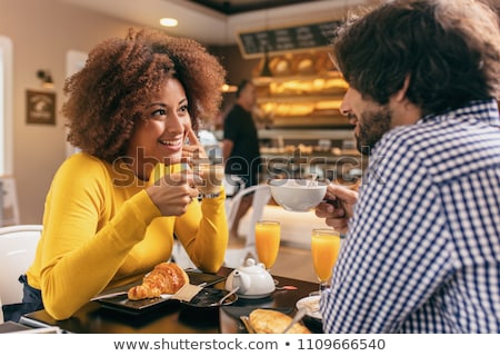 Сток-фото: Man And Woman Having Breakfast