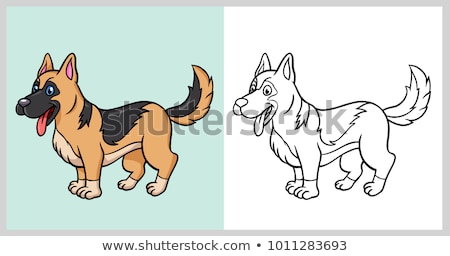 Female Dog Comic Character Color Book Foto d'archivio © ComicVector703