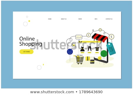 Foto stock: Online Gift Purchase Isometric 3d Landing Page