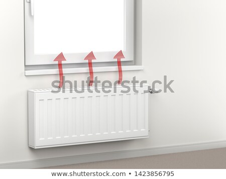 Foto d'archivio: Heating Radiator Emitting Hot Air