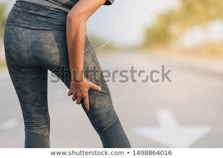 Zdjęcia stock: Woman With Sprain Thigh Muscle