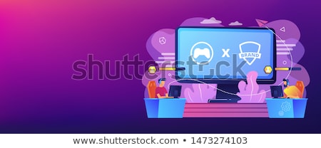 Foto stock: Esports Collaboration Concept Vector Illustration