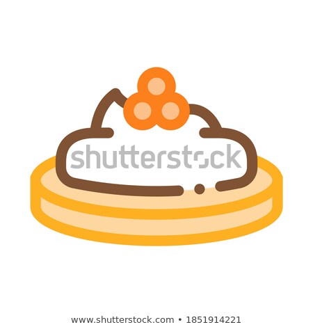 Stockfoto: Caviar On Cracker Icon Vector Outline Illustration