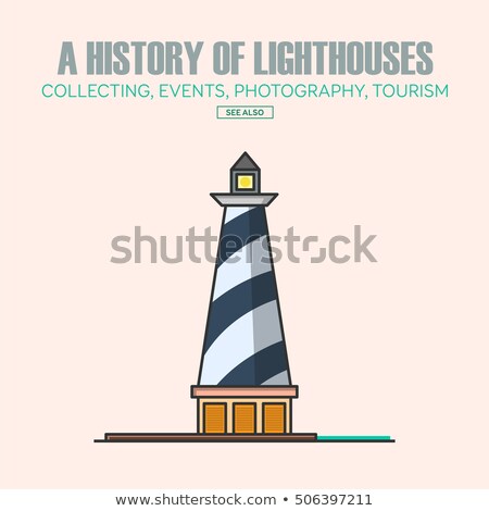 ストックフォト: Lighthouse Beacon Icon Vector Outline Illustration