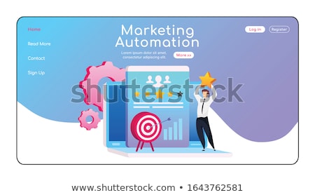 Stock photo: Marketing Automation System Concept Landing Page