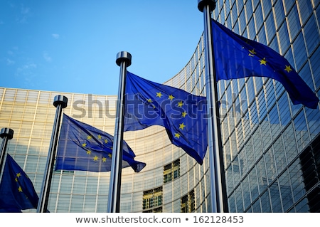 Stock photo: Eu Flags In Front Of European Commission