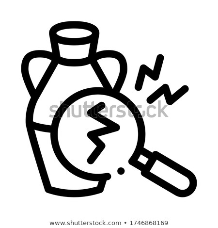 Stock photo: Auction Vase Crack Detection Icon Vector Outline Illustration