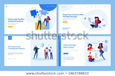 Customer Relations App Interface Template Foto stock © PureSolution