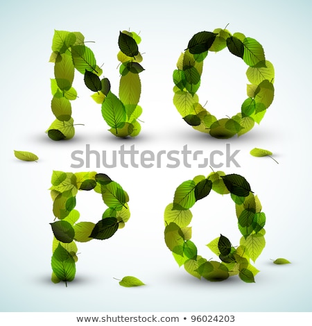 ストックフォト: Vector Alphabet Letters Made From Leafs